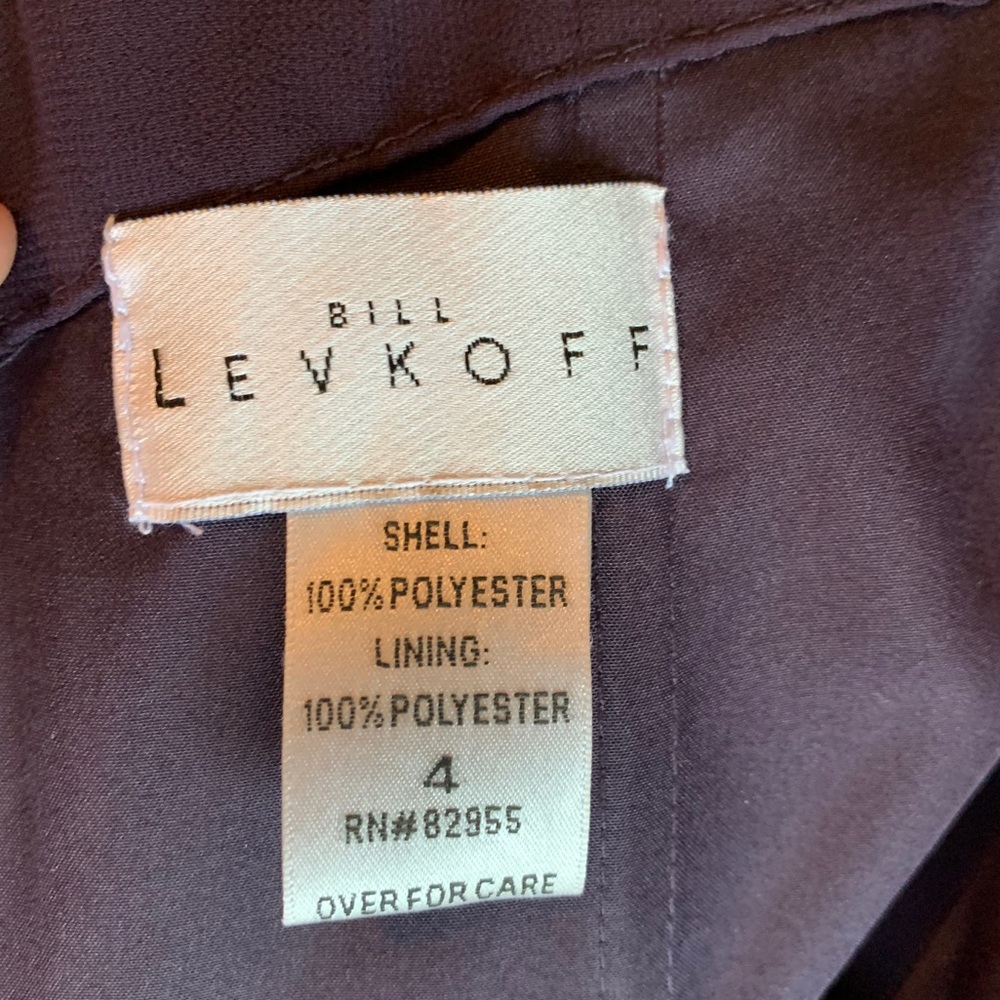 Bill Levkoff style 1405 plum evening dress - Picture 6 of 9